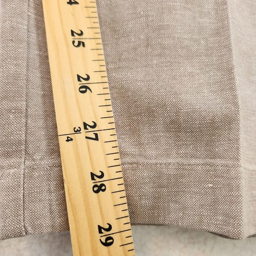 Vtg Roundtree & Yorke Mens Beige Linen Blend Gold Label Pleated Pants Size 38x29